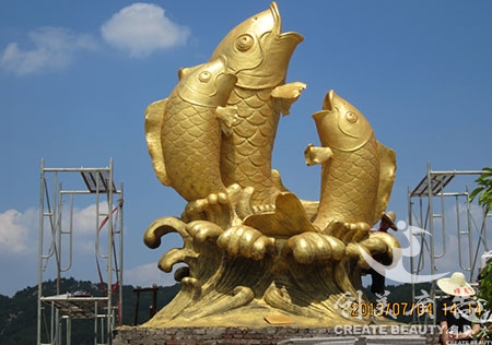 景德鎮(zhèn)鯉魚(yú)雕塑